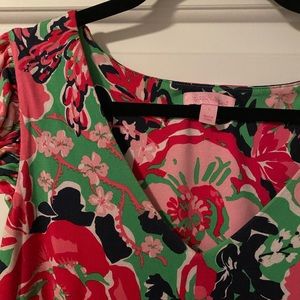 Lilly Pulitzer dress-floral with cap sleeves